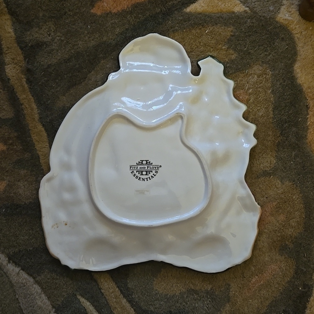 Fitz and Floyd Appletree Snowman Canapé Plate New in Box - Picture 3 of 5